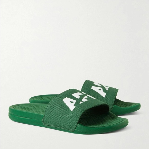 APL Shoes - APL Athletic Propulsion Labs - Logo-Embossed TechLoom Slides - Green